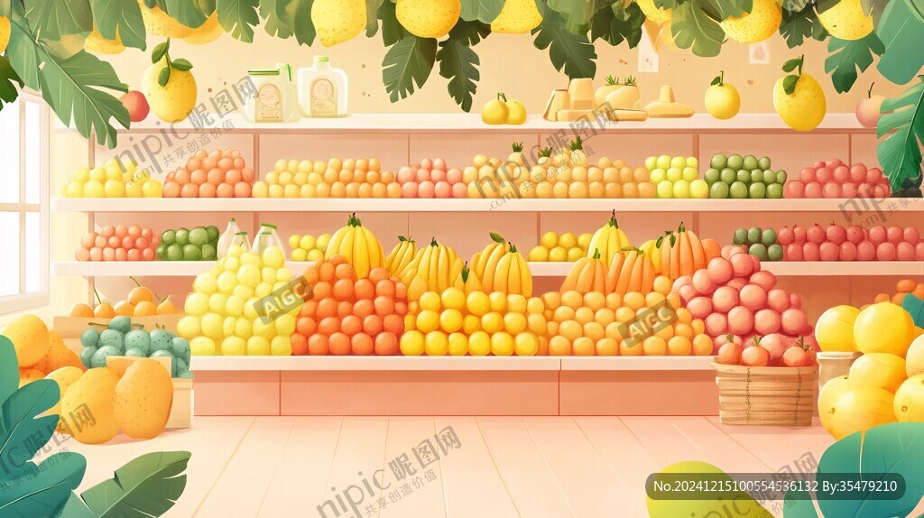 水果店插画