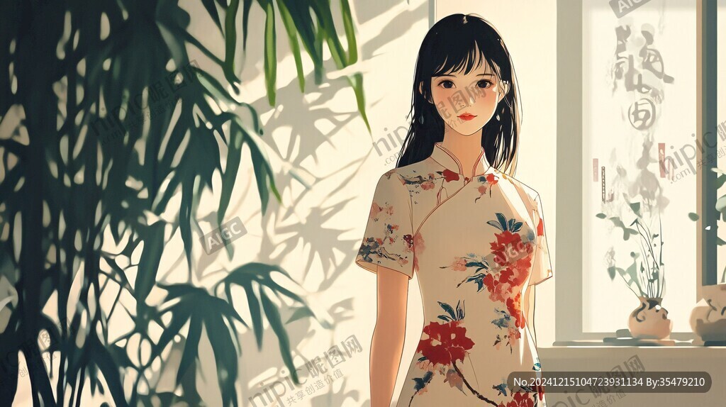 日系美女插画