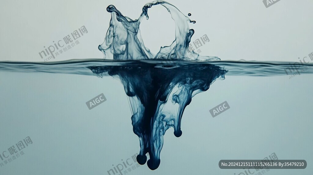 滴在水中墨舞