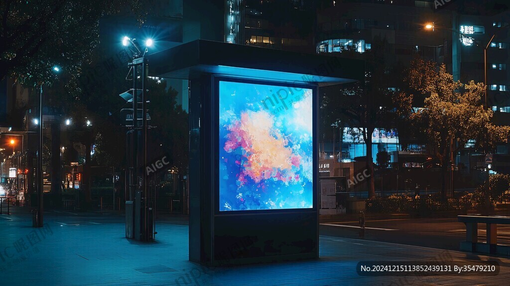 夜景广告牌