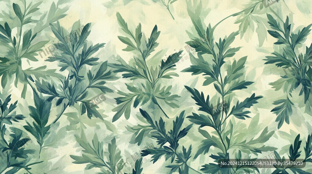 青蒿插画