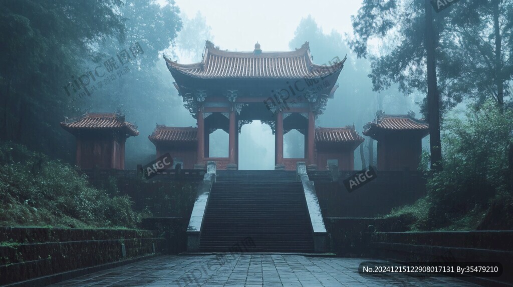 青城天下幽牌坊建筑