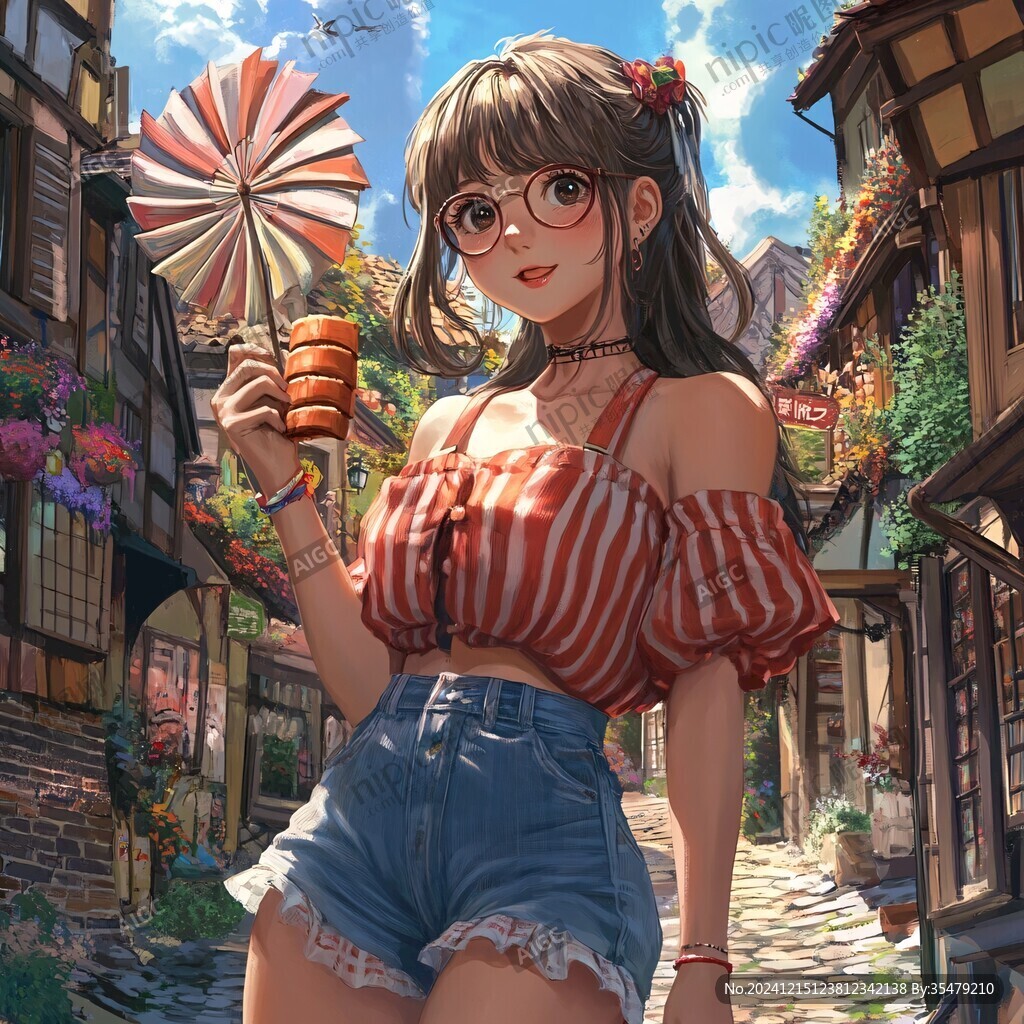 日韩厚涂插画