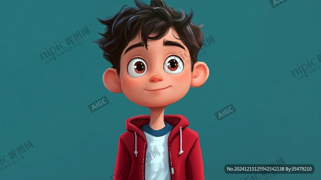 3d效果男孩