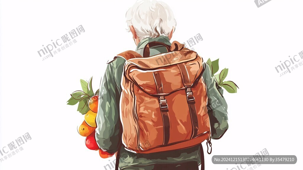 背包人背影