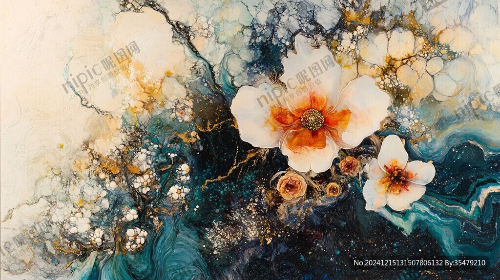 液态流体花纹装饰画