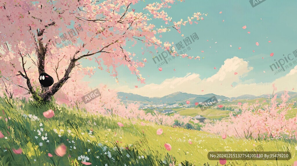 唯美花田场景
