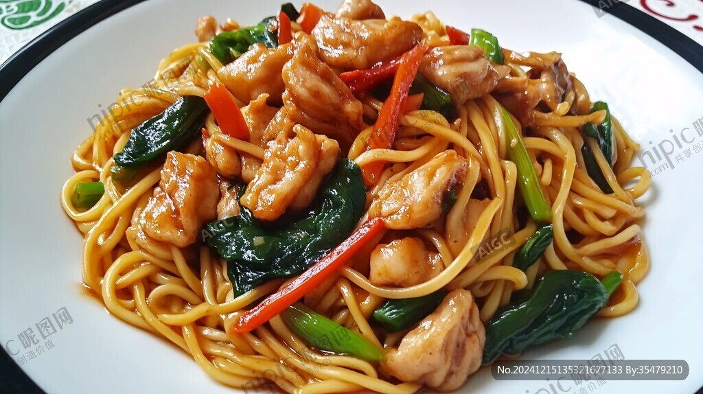 青椒小炒鸡面