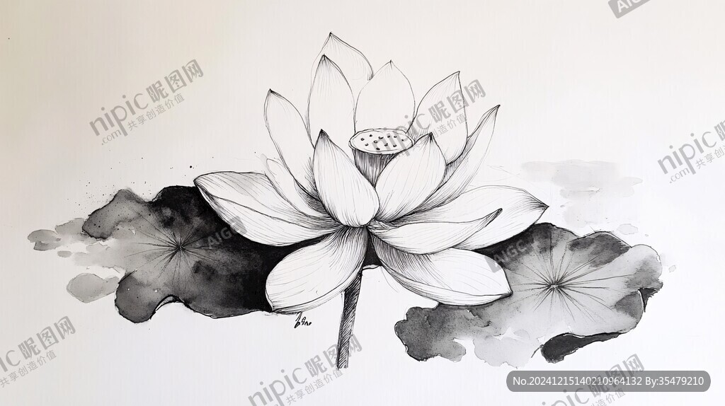 手绘上莲