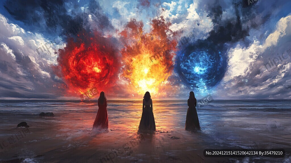 奇幻冰火景象