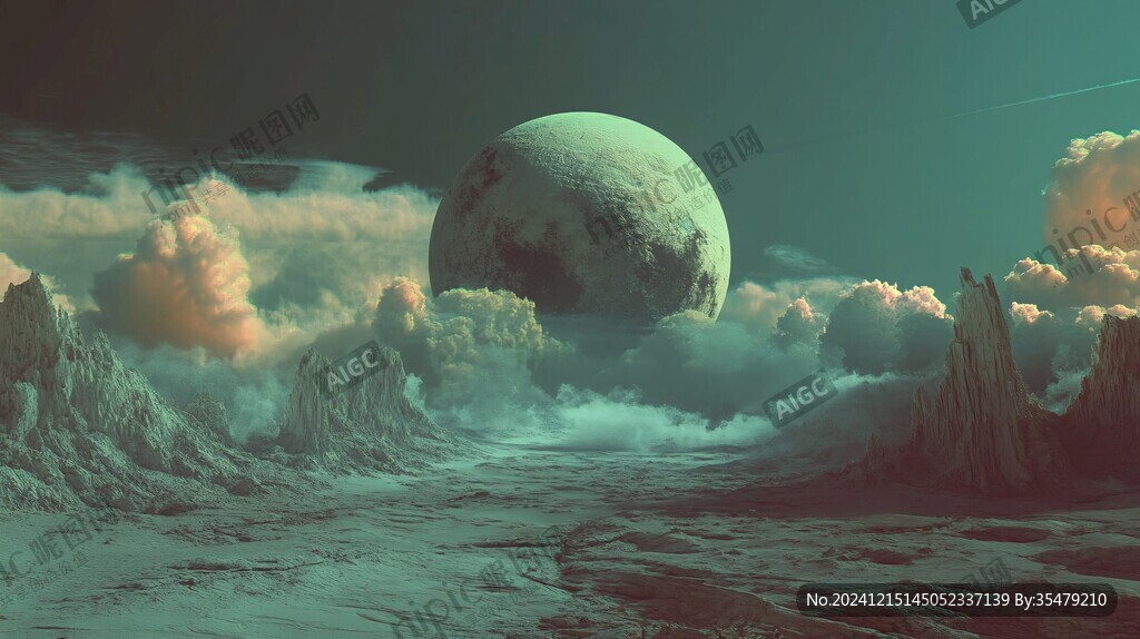 外星球幻想场景插画