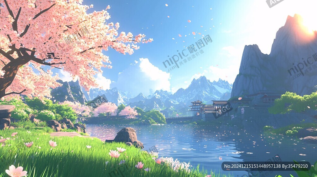 古风场景春暖花开