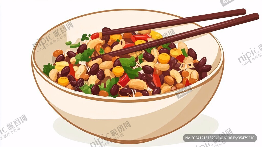 碗豆面插画