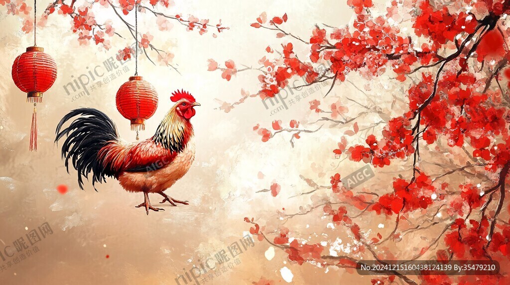唯美鸡年