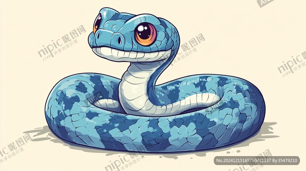 q版蛇插画