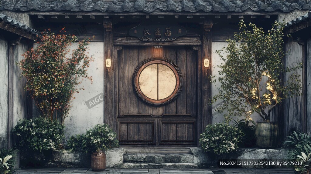 中式门场景