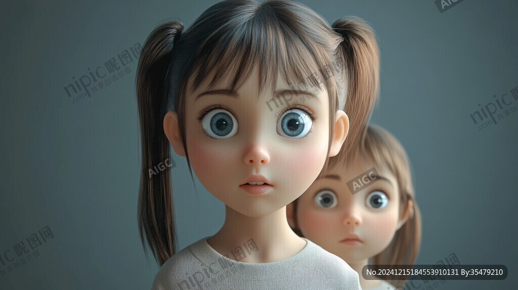 3d卡通女孩