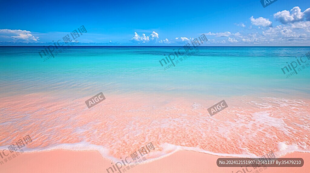 粉红色的海滩