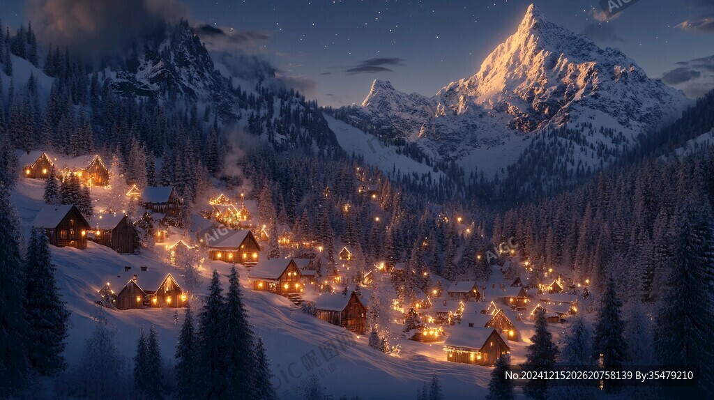 高清唯美雪夜