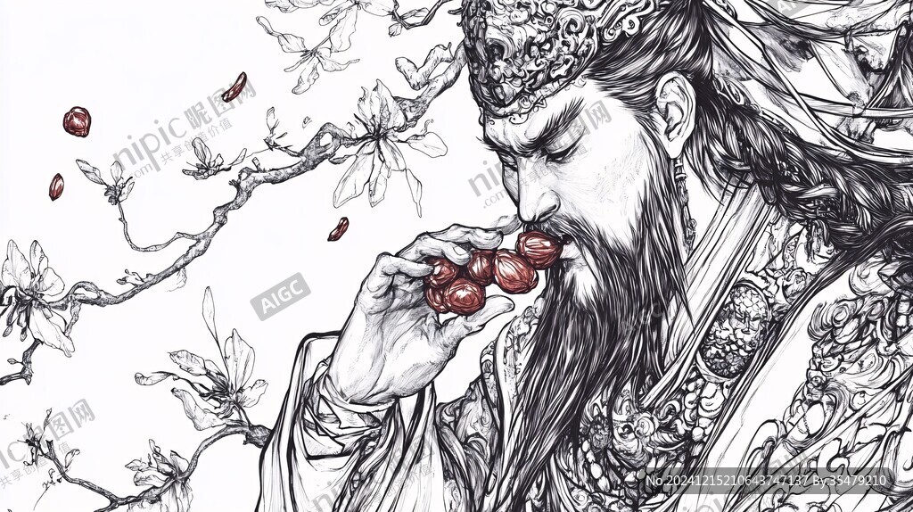 枸杞插画线稿