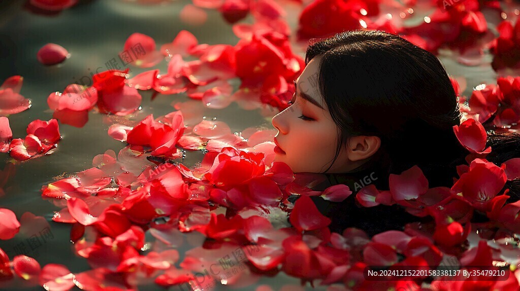 玫瑰花人像