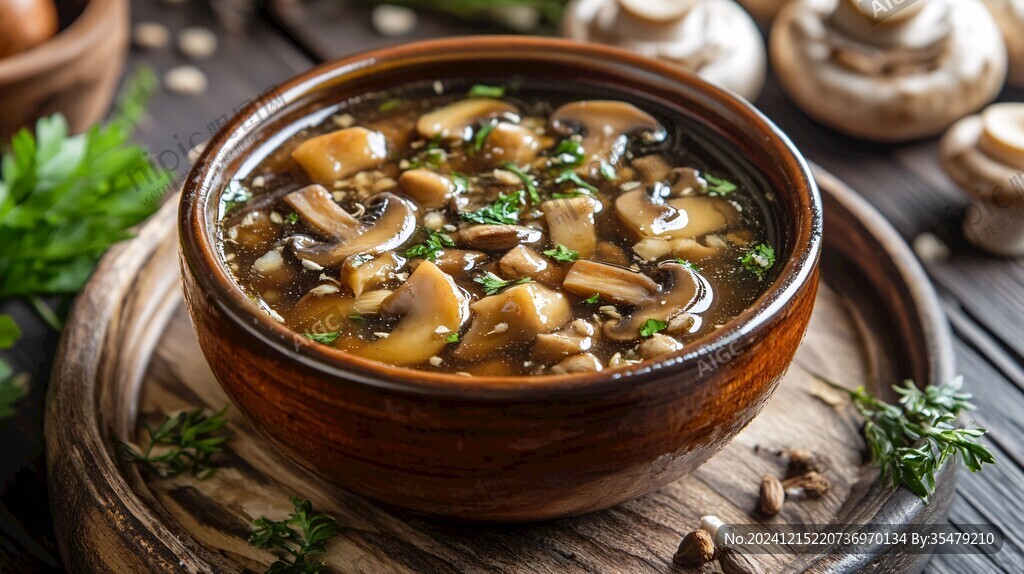 豆汤香菇