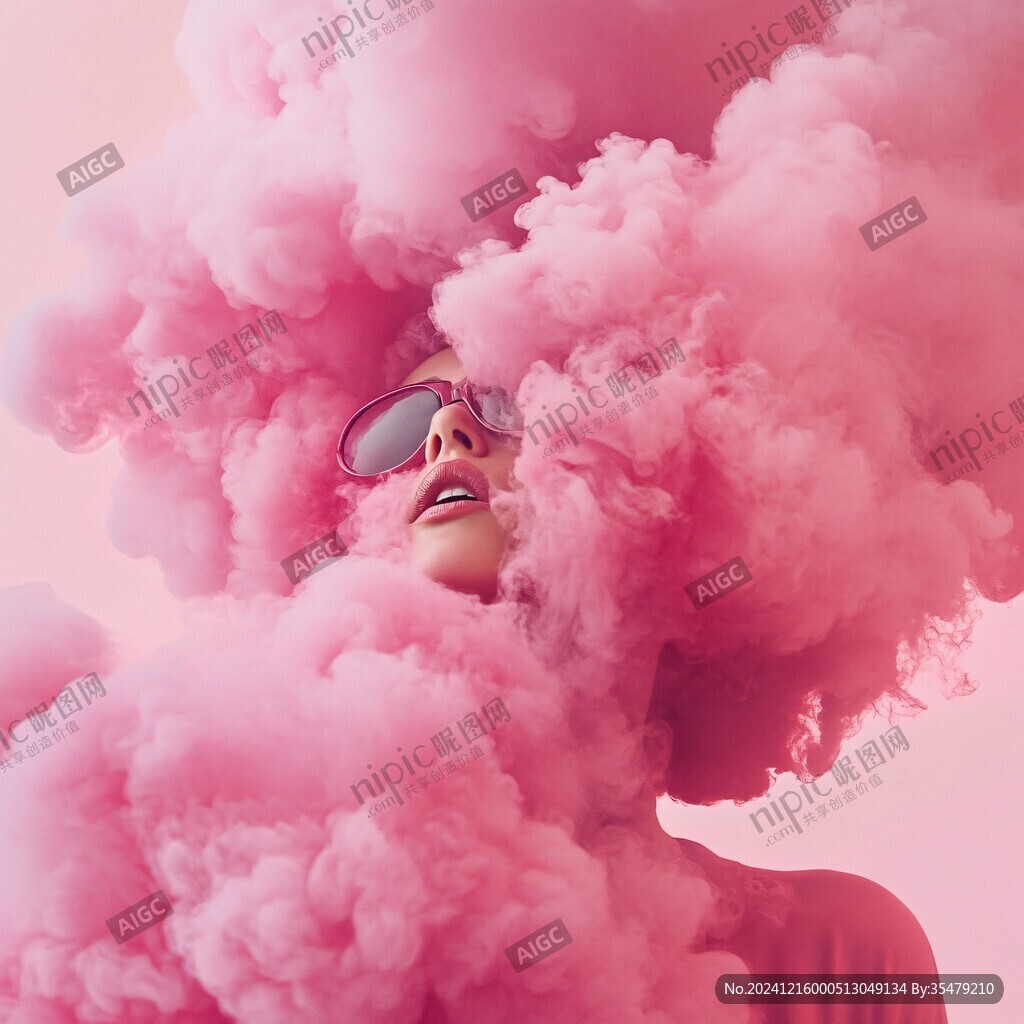 云雾般的粉色虚幻