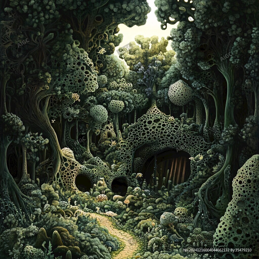 梦幻森林立体画