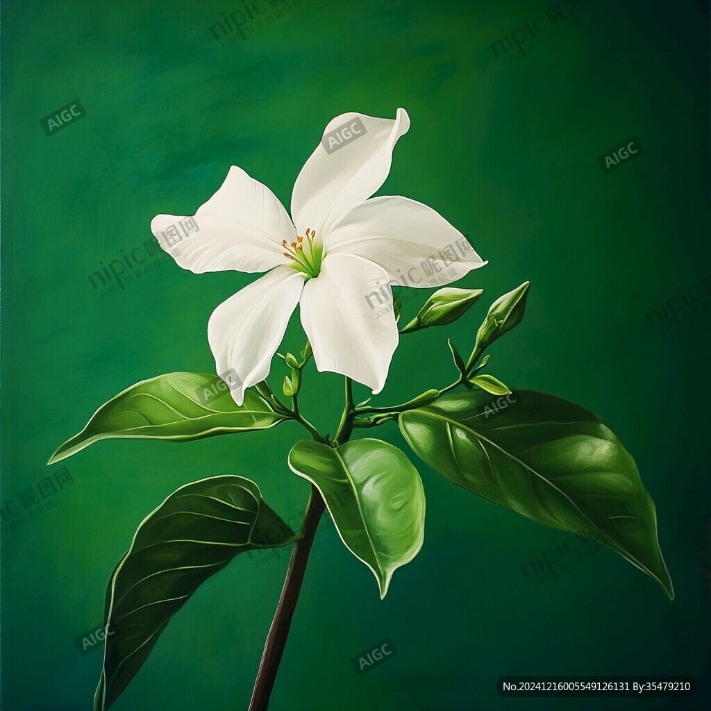 茉莉花绘画