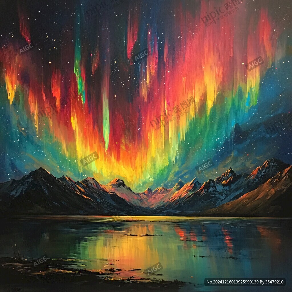 极光背景海报