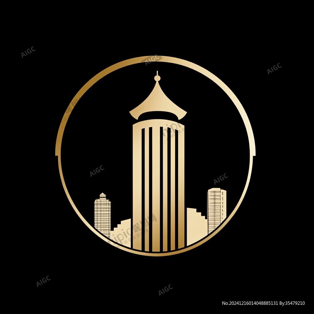 金色现代建筑logo