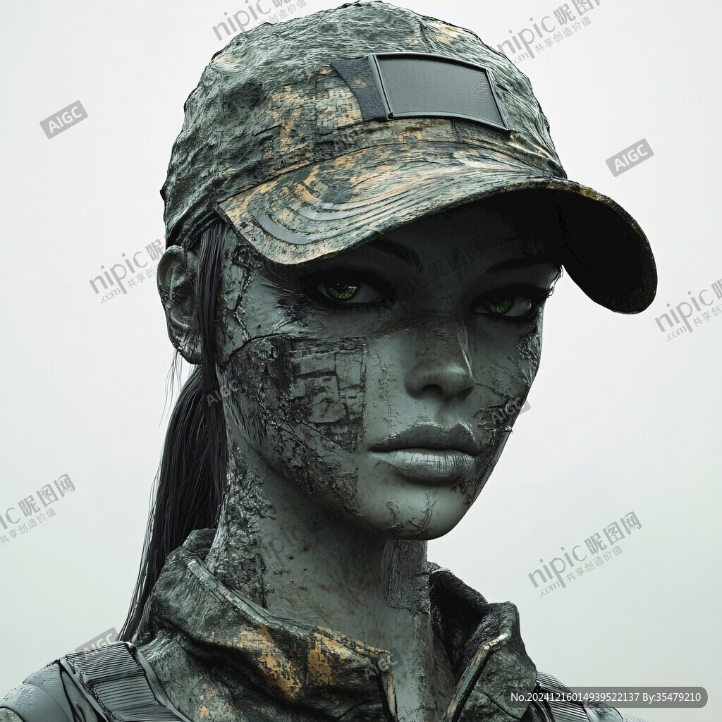 女兵雕塑