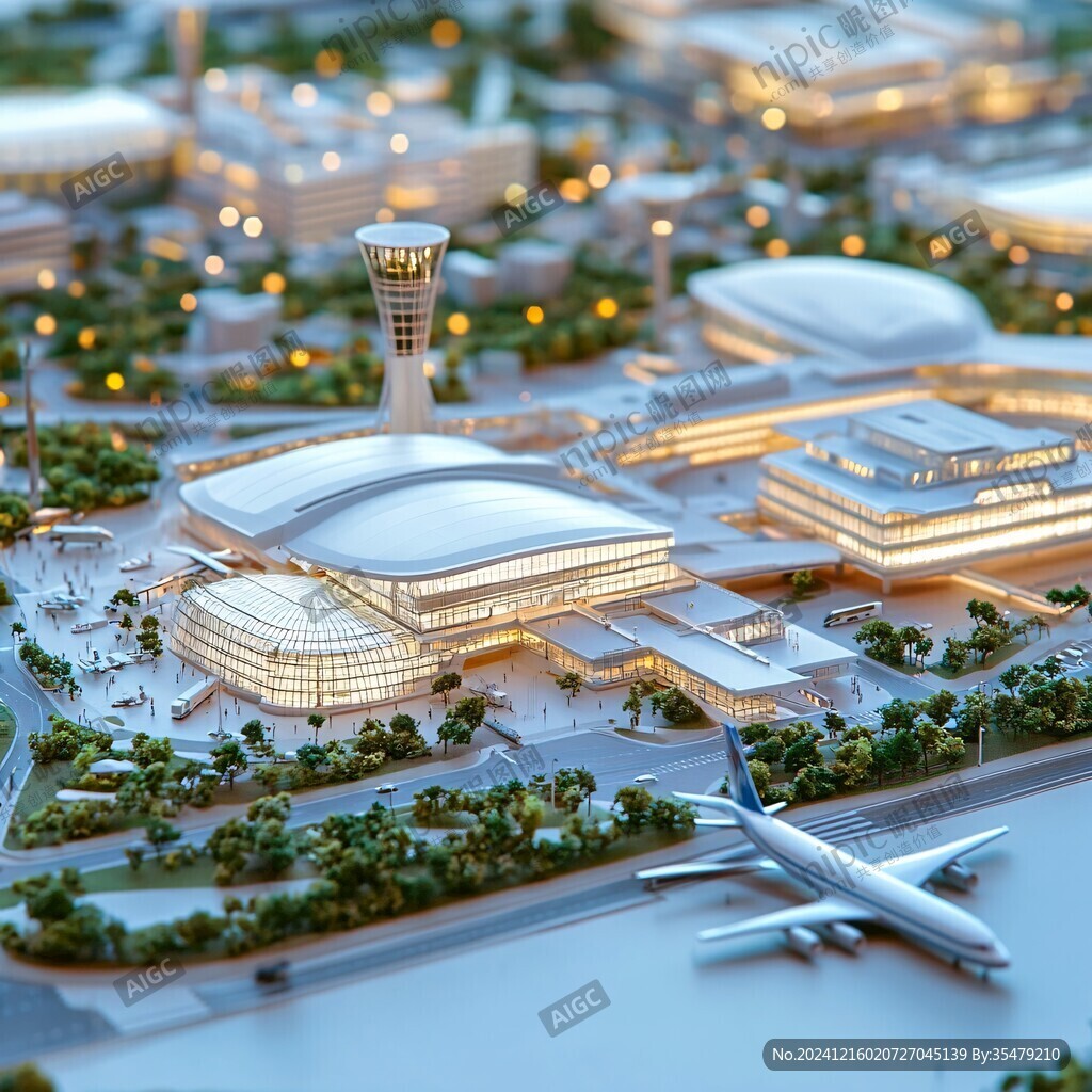 虹桥枢纽建筑模型