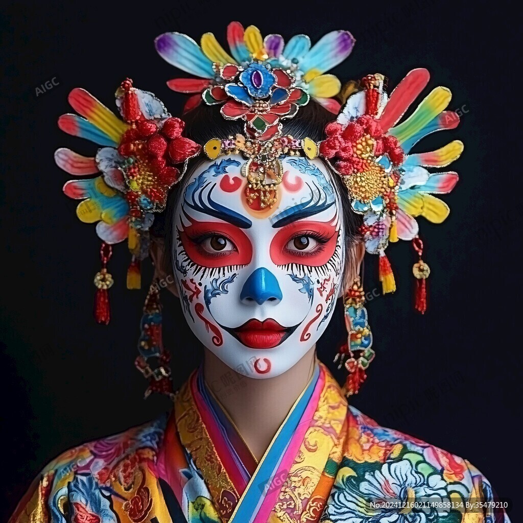 半面妆人物