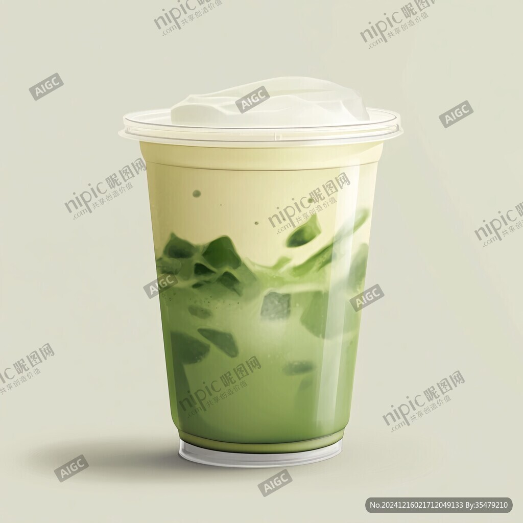 手绘果汁奶茶抹茶饮