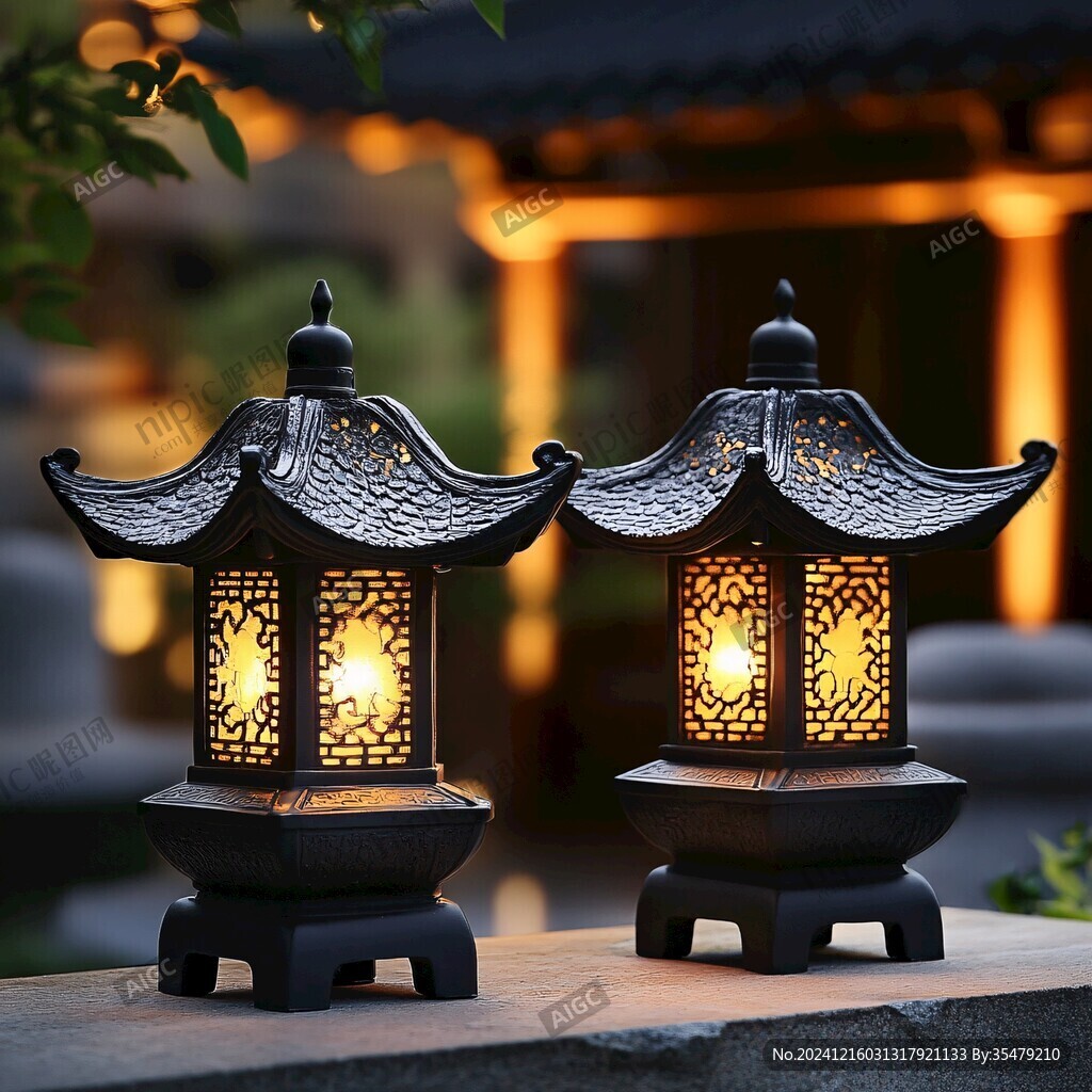 仿古门柱灯