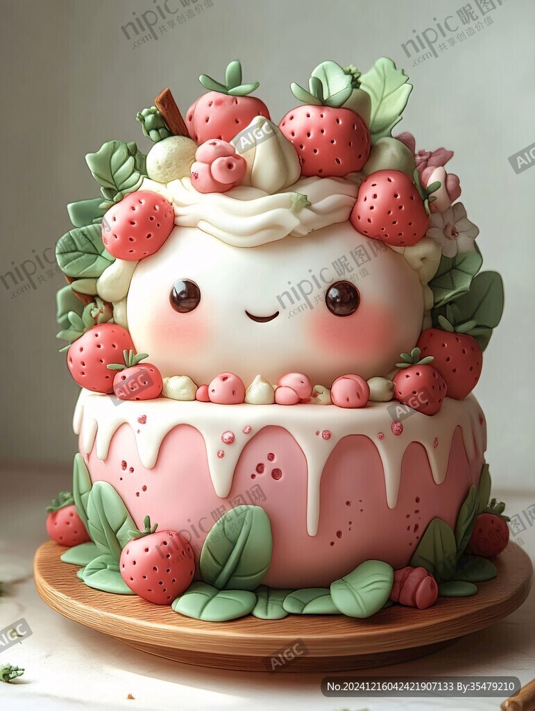 草莓蛋糕儿童生日蛋糕