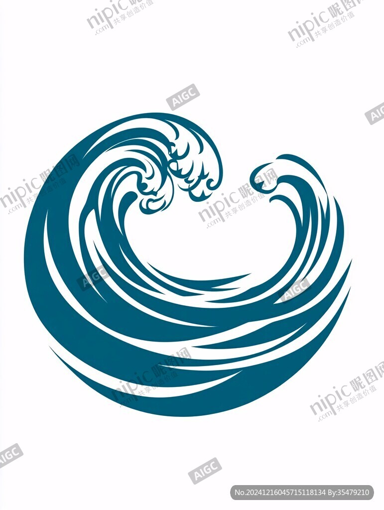 供水标志浪花logo