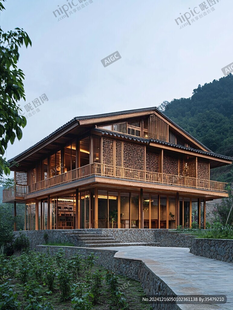 木结构茶馆建筑