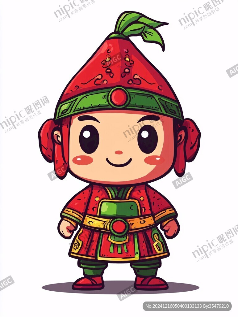 q版达斡尔族男孩