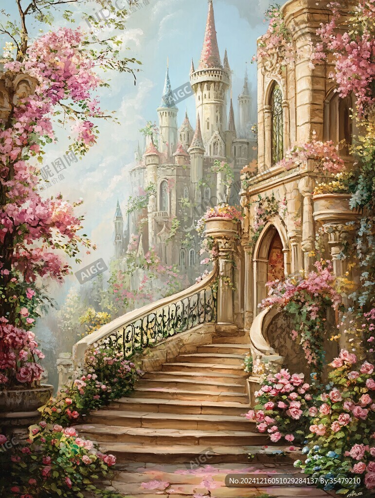 梦幻城堡插画