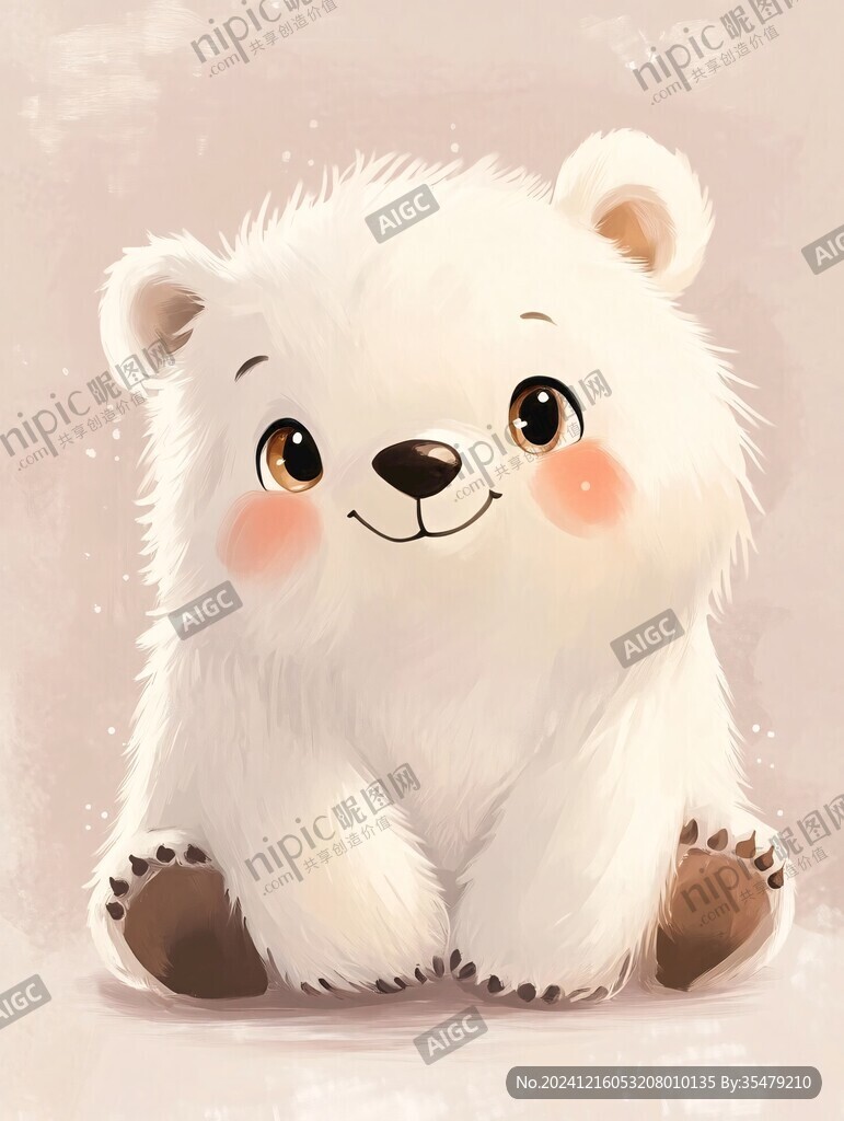小白熊插画