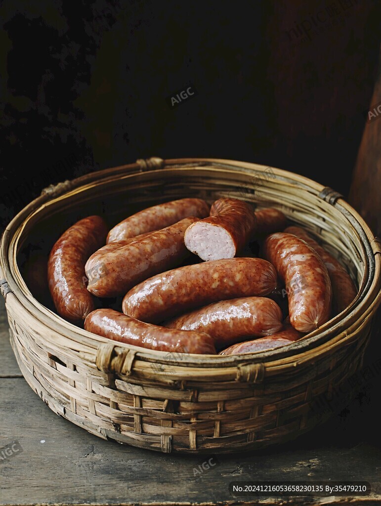 日式烤肠美食风干肠