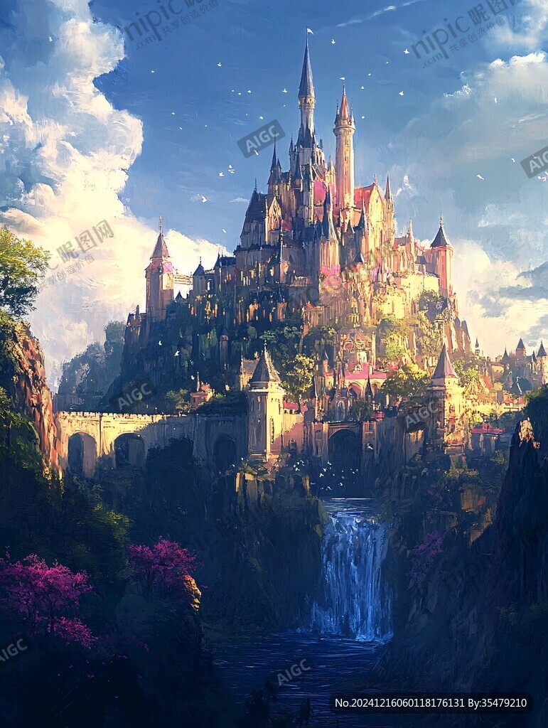 梦幻城堡插画