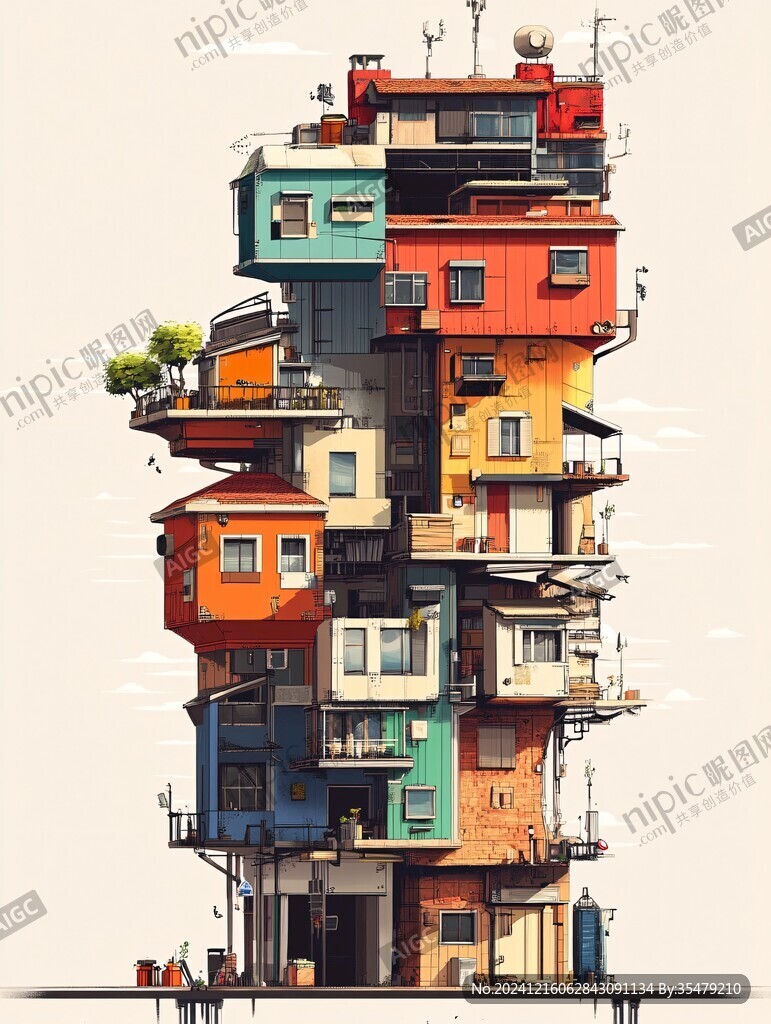 立体3d创意建筑