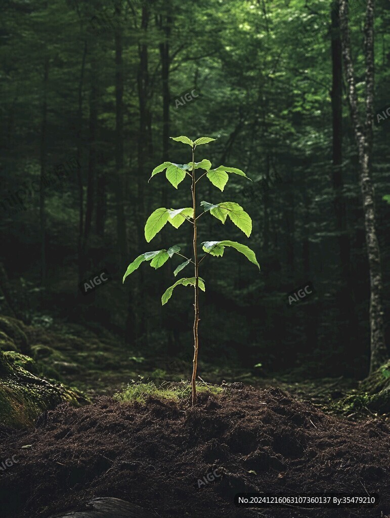 茂盛小树苗