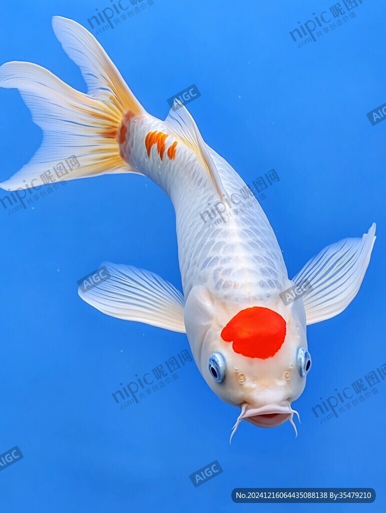 梅点红白锦鲤