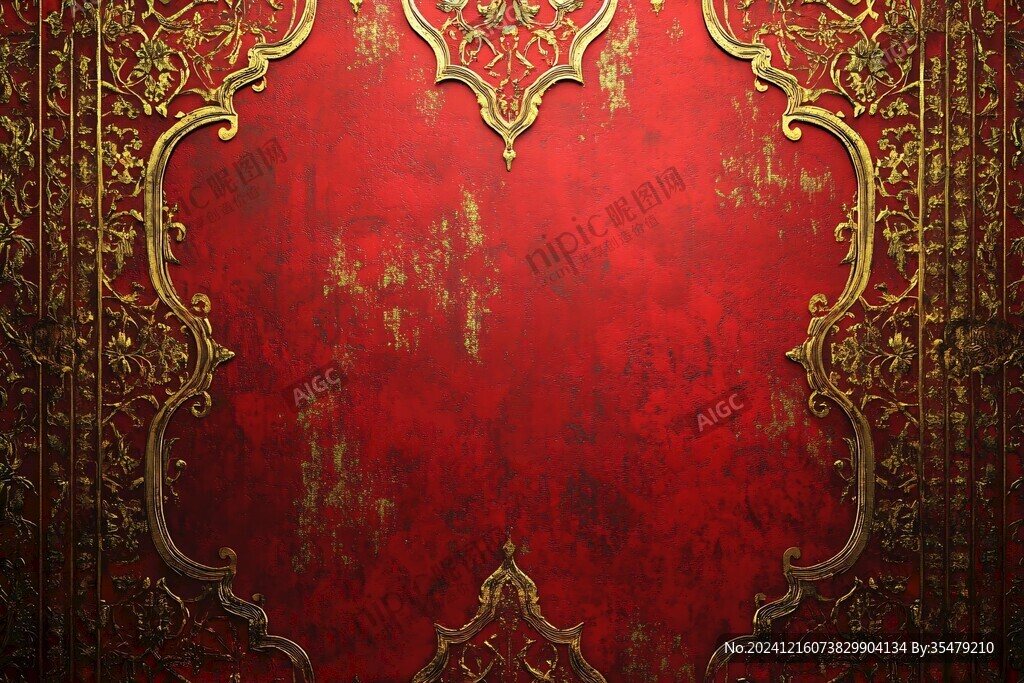 红金色欧式背景