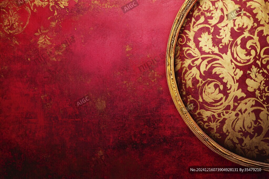 红金色欧式背景