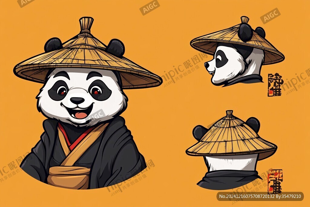 熊猫功夫大侠形像设计